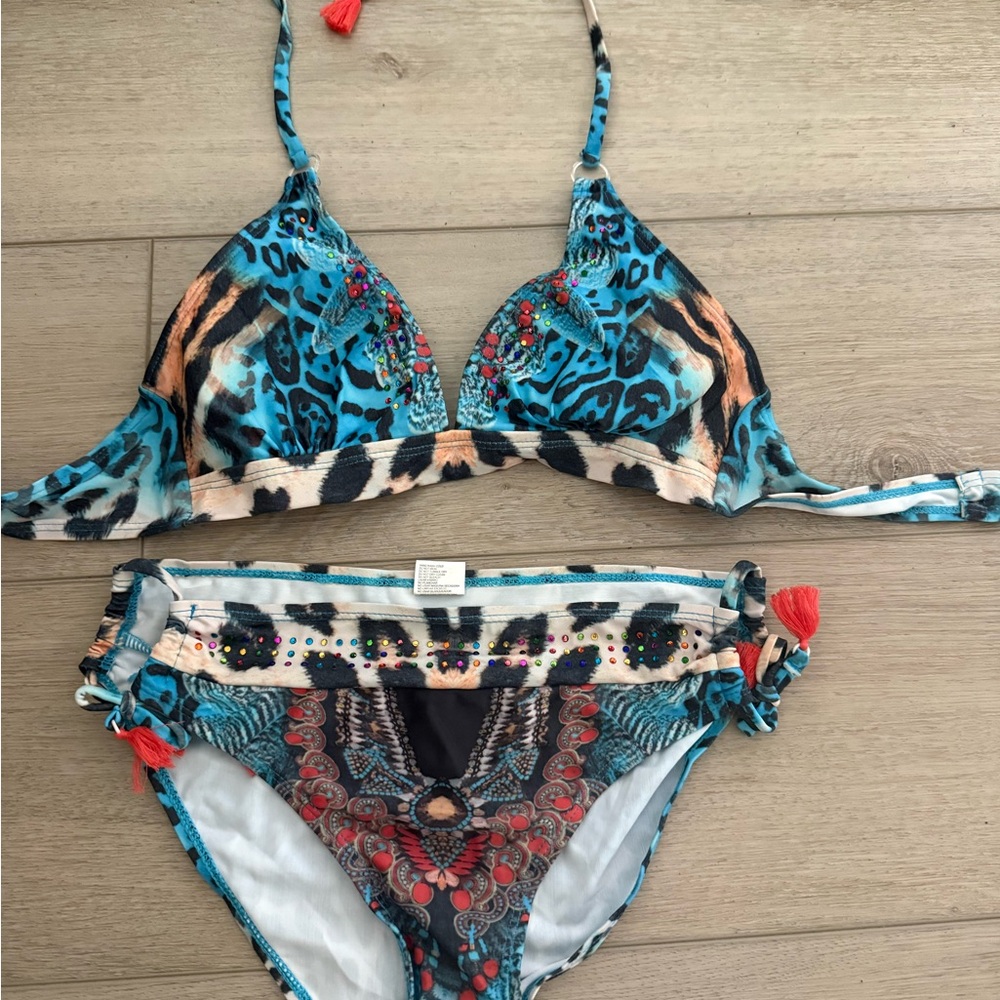 Colorful Animal Print Bikini Set